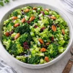 Best Broccoli Salad in a bowl on a wooden table