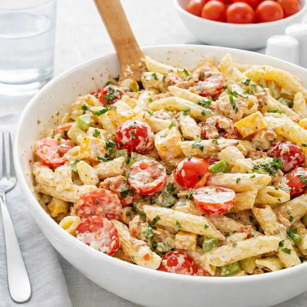 Chicken Club Pasta Salad – Quick & Creamy 20-Minute Favorite