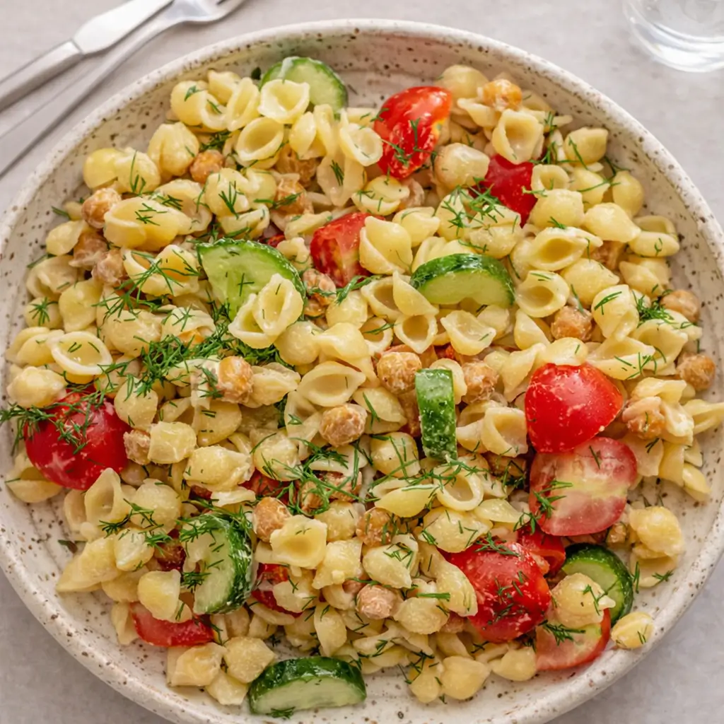 Chickpea Pasta Salad with Creamy Tahini Dressing: The Ultimate Easy Lunch