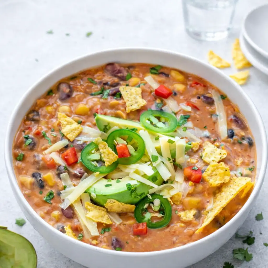 5-Star Creamy Vegetarian Tortilla Soup: Easy & Delicious