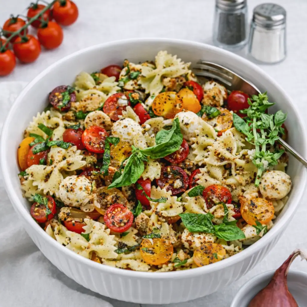 Delicious Bruschetta Pasta Salad Recipe for Busy Weeknight Dinners