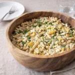 elote pasta salad with roasted corn and creamy dressing