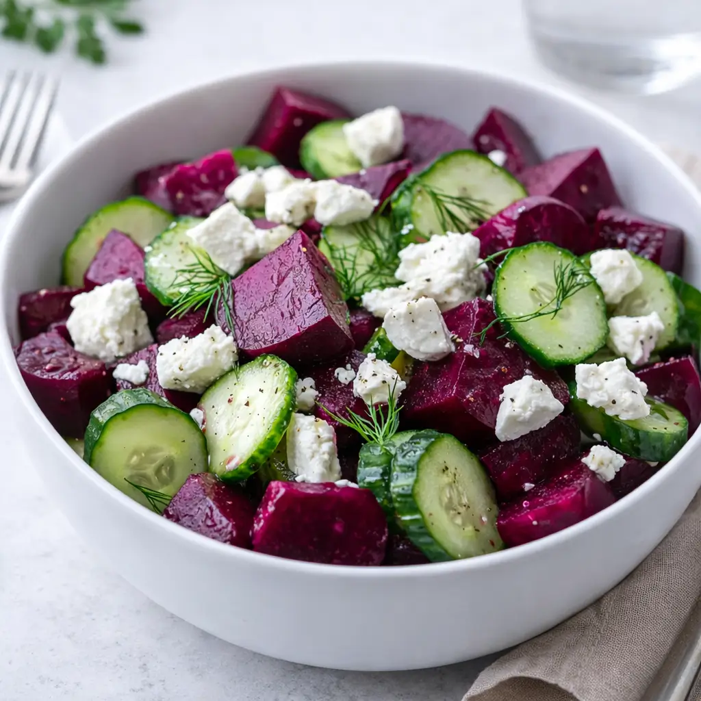Beet Salad With Feta, Cucumbers, and Dill