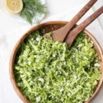 Greek Lettuce Salad with feta and dill