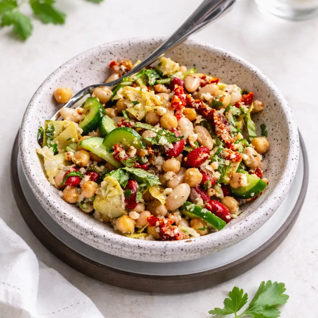 Healthy and High Protein Three Bean Salad Recipe for Busy Weeks
