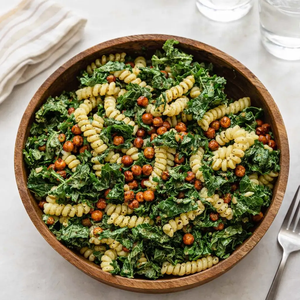 Kale Caesar Pasta Salad – Fresh, Creamy & Crunchy Twist
