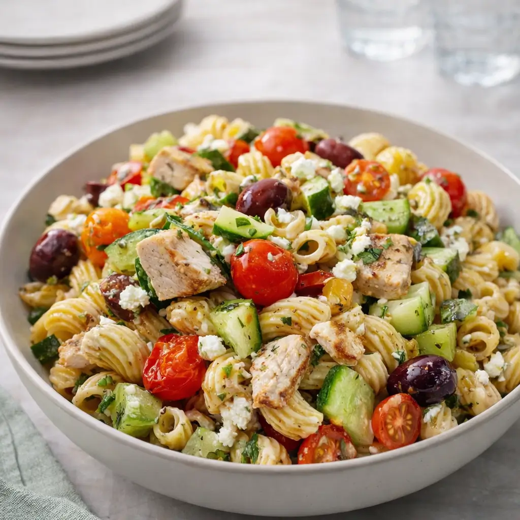 Mediterranean Chicken Pasta Salad Recipe: Fresh, Fast, and Delicious