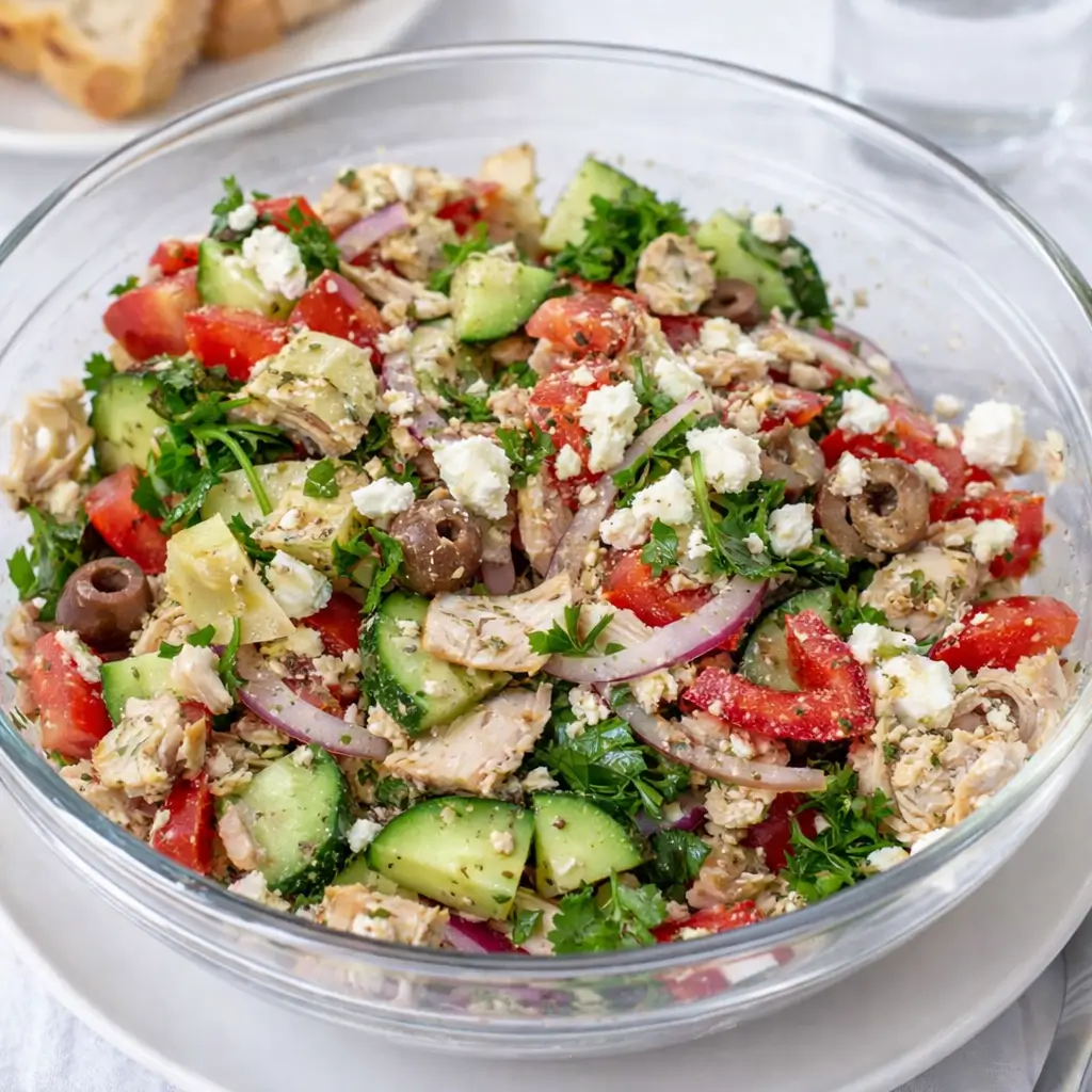 Mediterranean Tuna Salad (No Mayo) – Quick, Healthy & Delicious