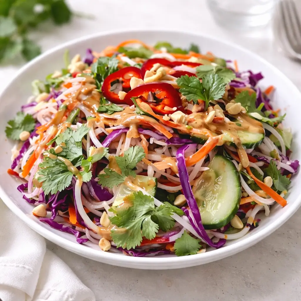 Spring Roll Salad with Peanut Dressing: A 20-Minute Healthy Feast