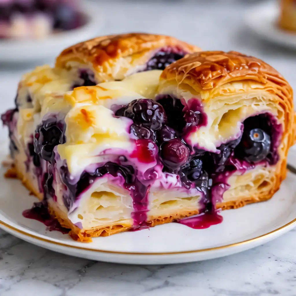 Blueberry Cream Cheese Croissant Casserole: The Ultimate Decadent Brunch