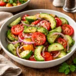 Cucumber Tomato Avocado Salad
