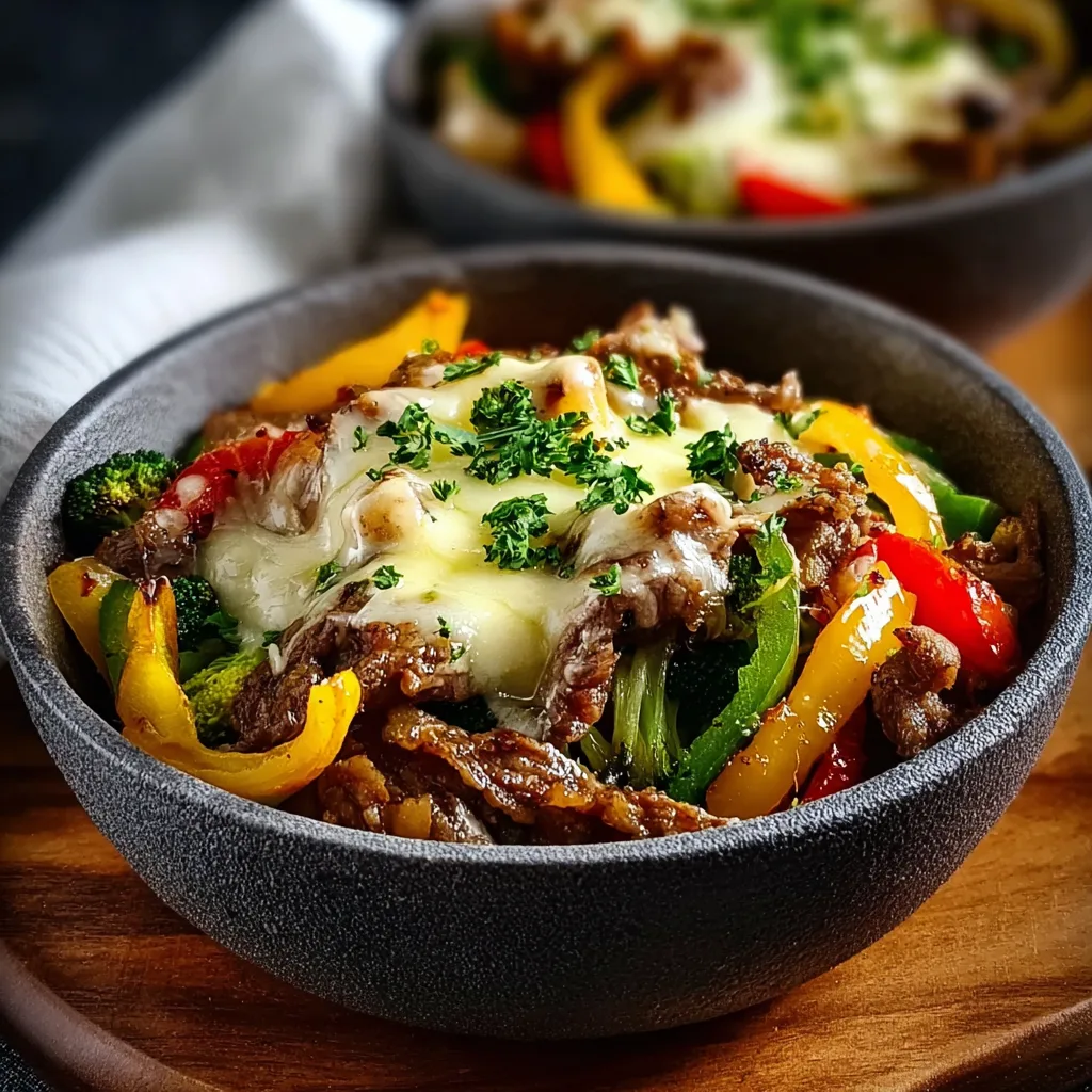 Philly Cheesesteak Bowls