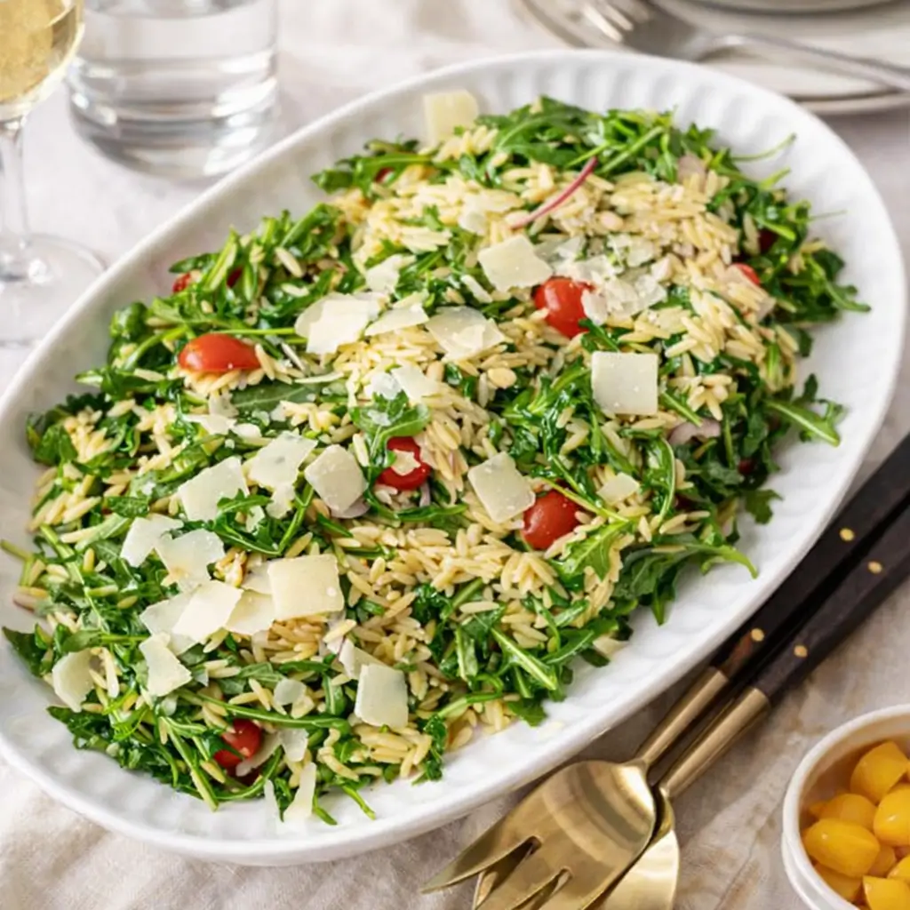 Arugula Orzo Salad Recipe with Lemon Vinaigrette