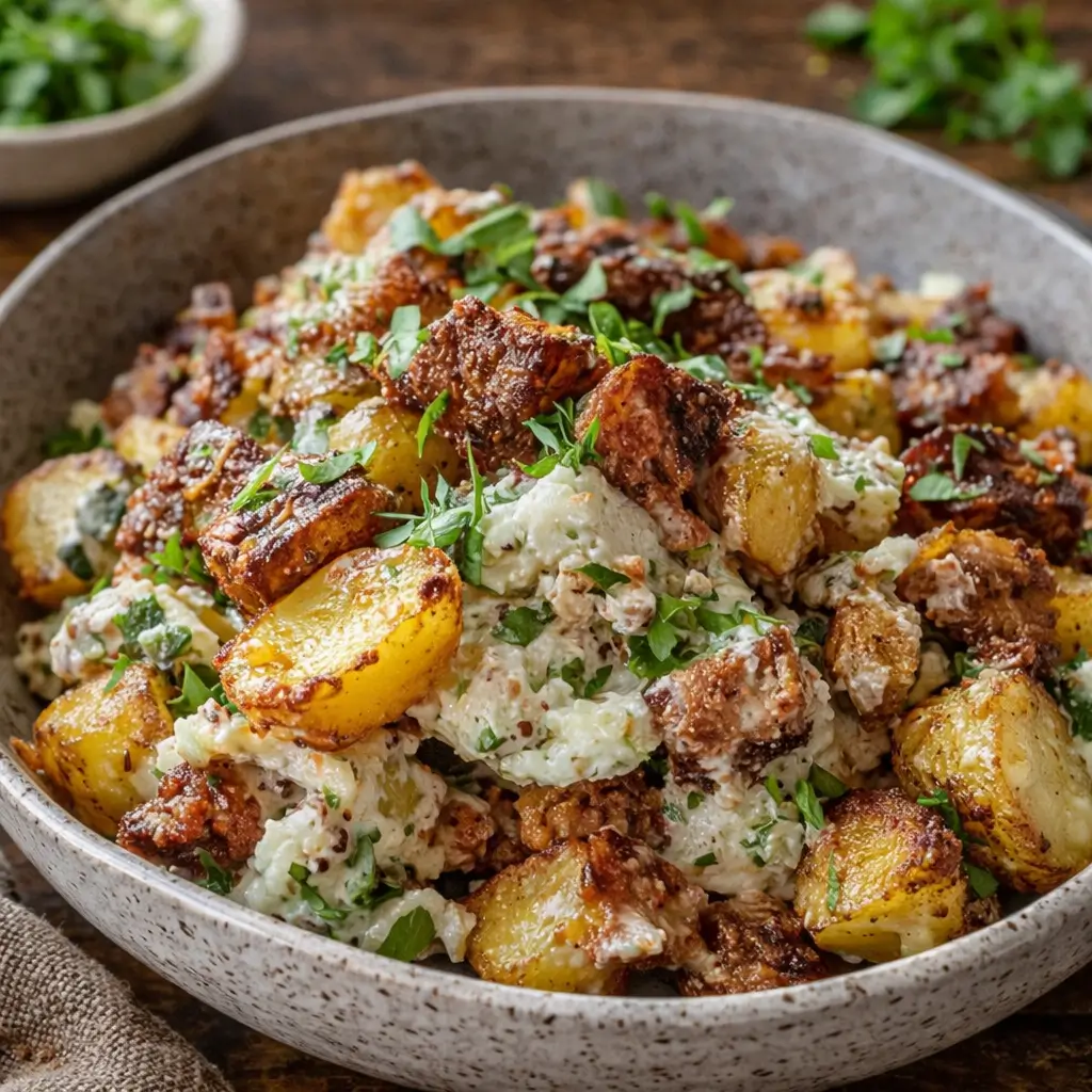 Crispy Smashed Potato Salad