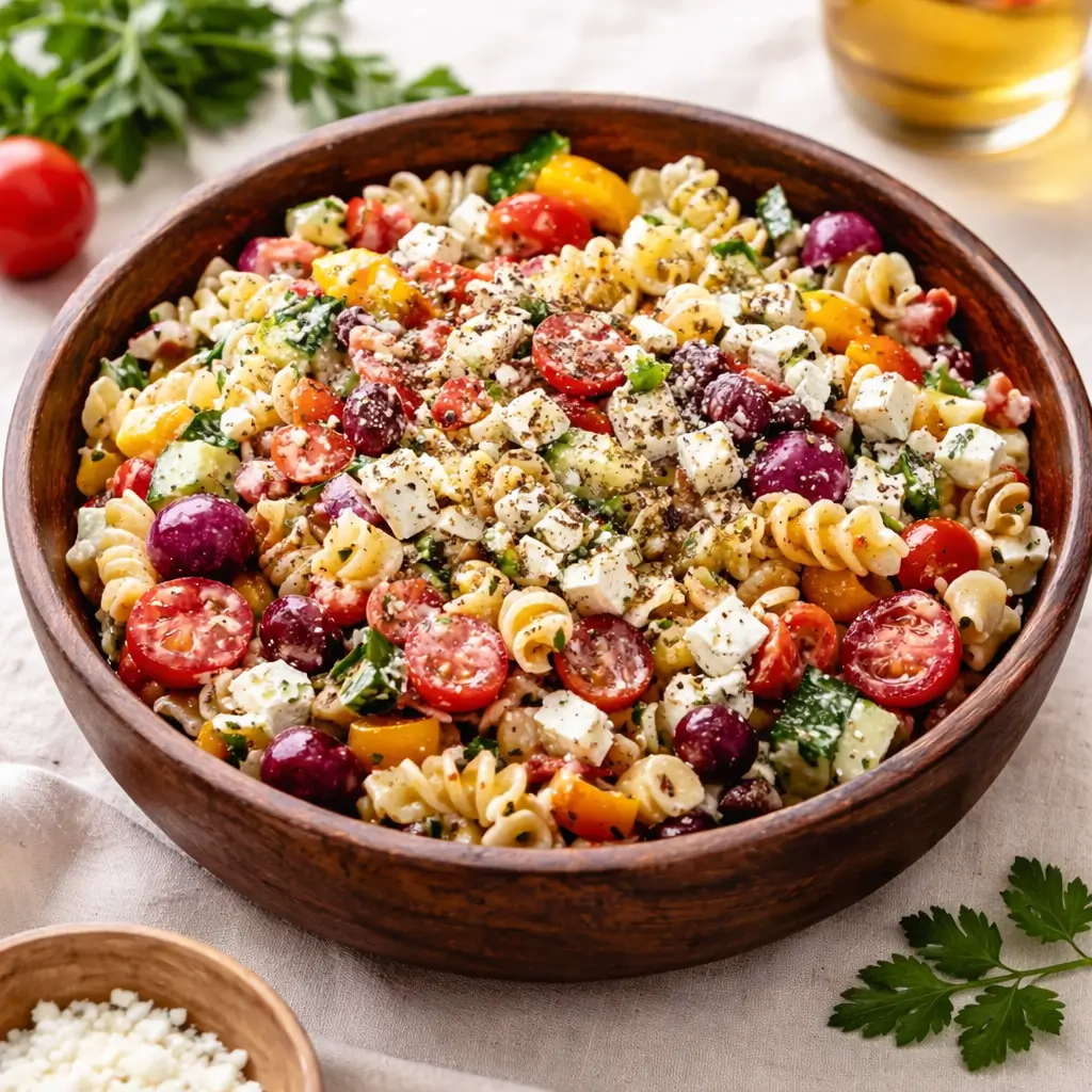 Easy Chopped Greek Pasta Salad: A Quick 15-Minute Recipe