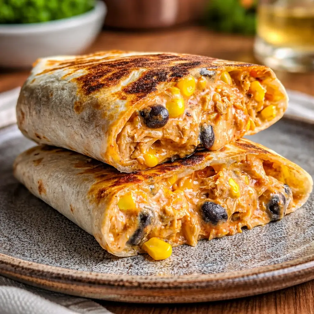 Easy Southwest Chicken Wrap with Creamy Taco Sauce