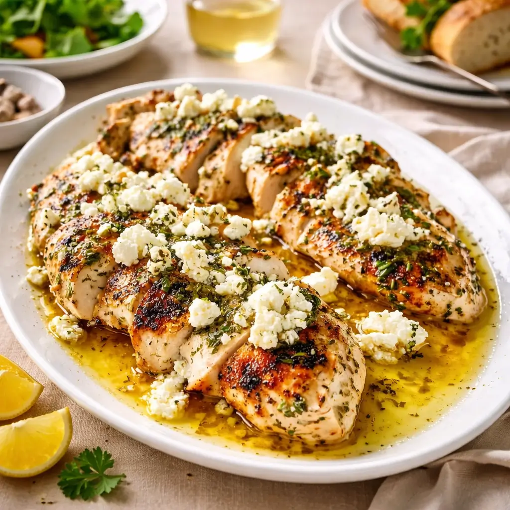 Greek Chicken with Lemon and Feta: A Terrific 30-Minute Meal