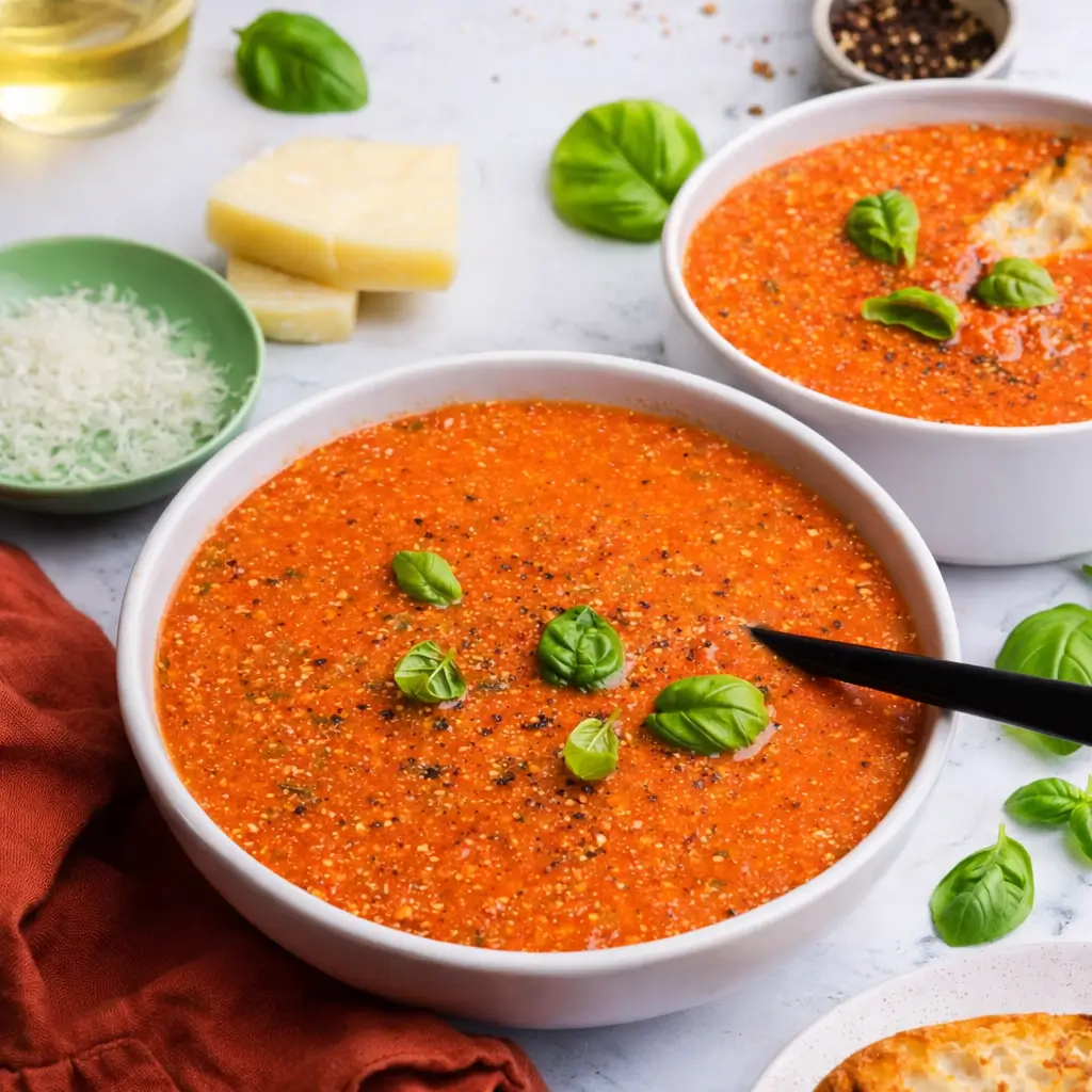 High Protein Tomato Soup With Cottage Cheese