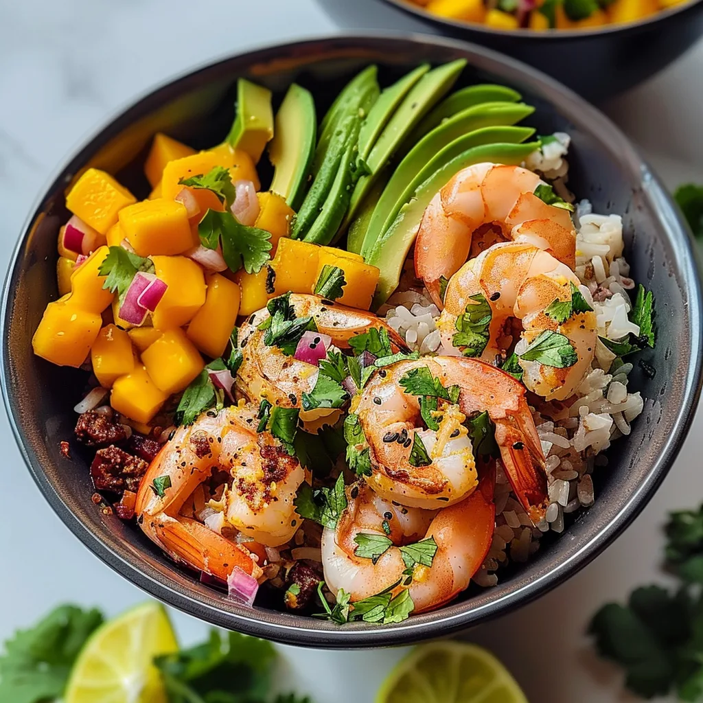 Shrimp Avocado Bowls with Mango Salsa