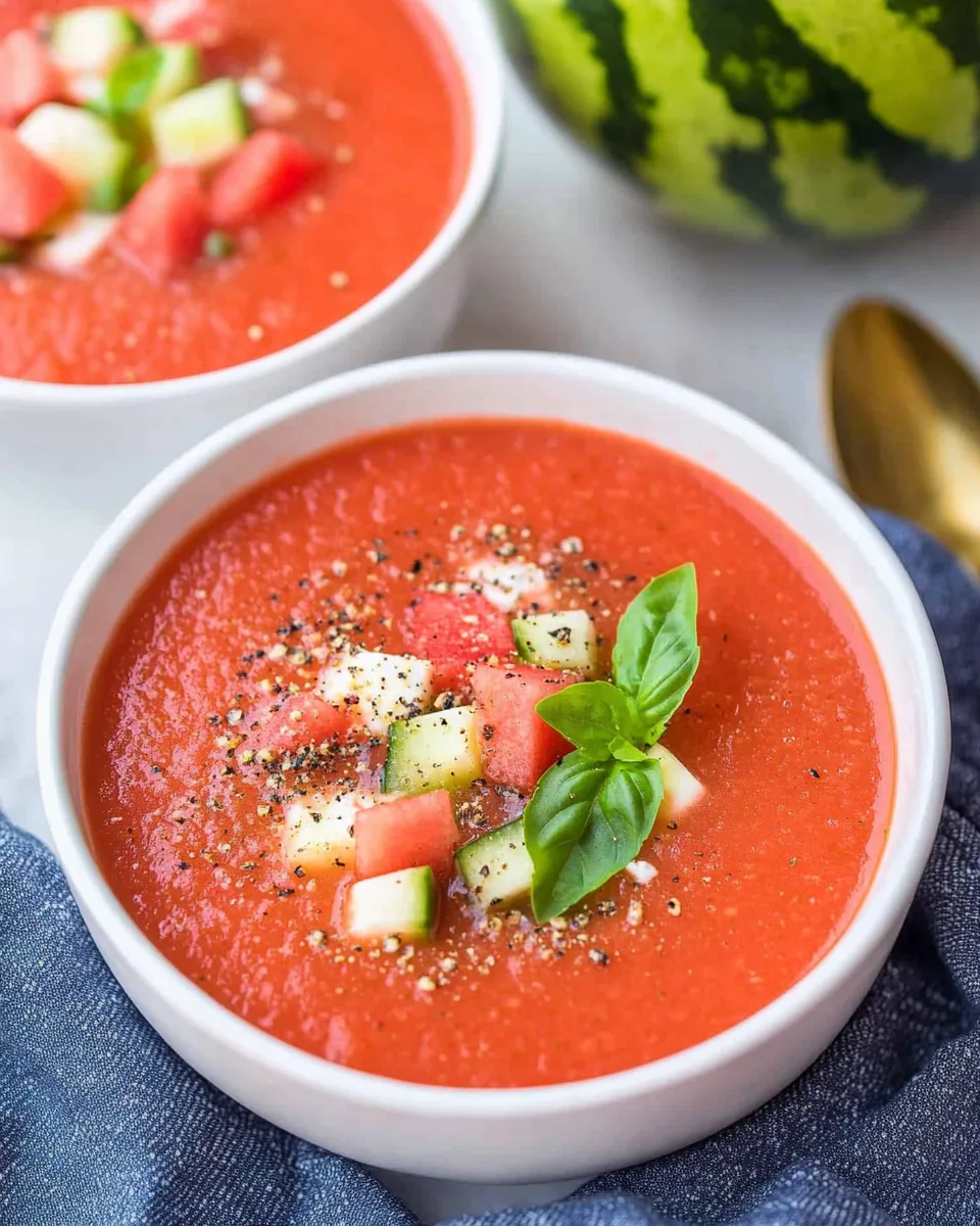 Watermelon Gazpacho Soup: A Refreshing Chilled Summer Delight