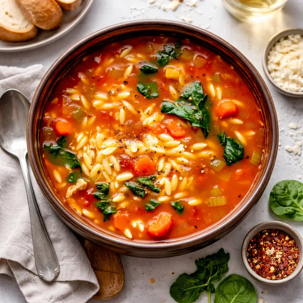 Italian Orzo Spinach Soup Recipe: Healthy, Hearty, and Easy