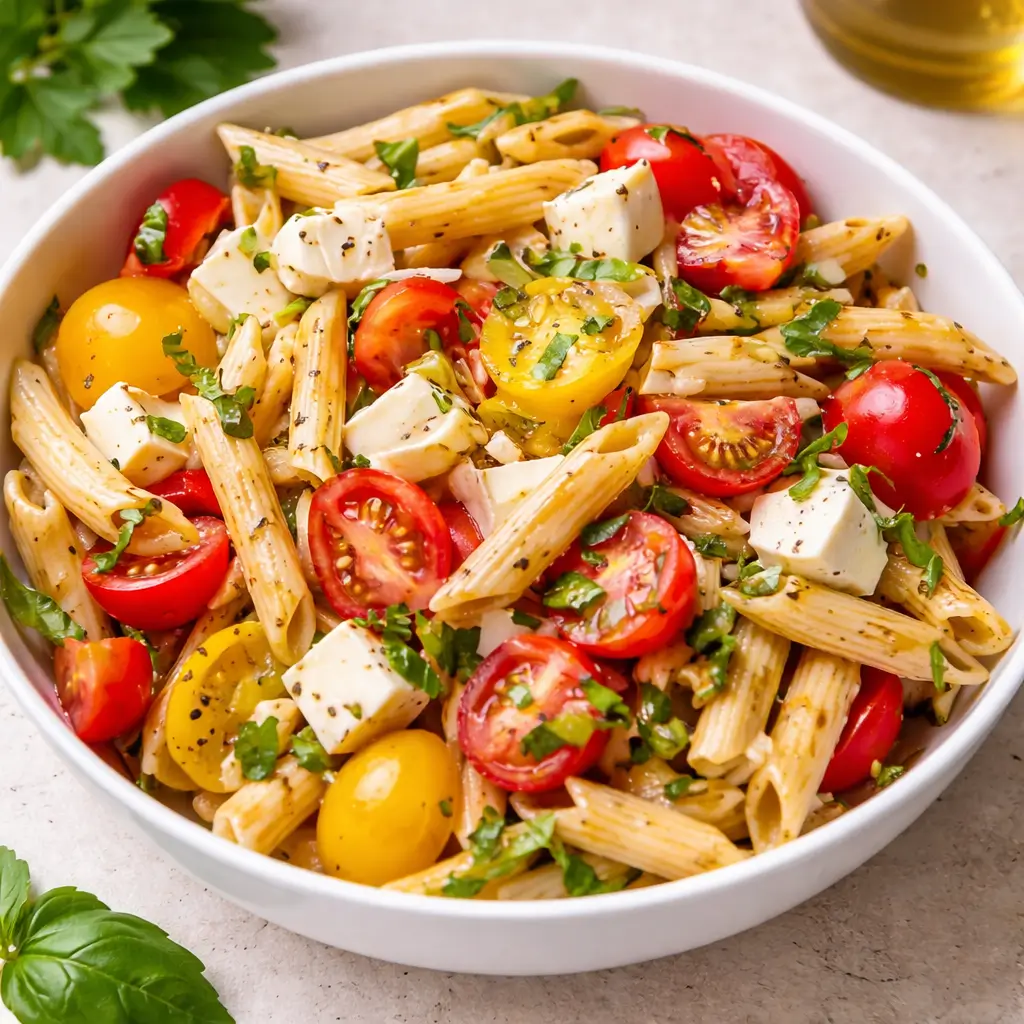 Summer Fresh Caprese Pasta Salad