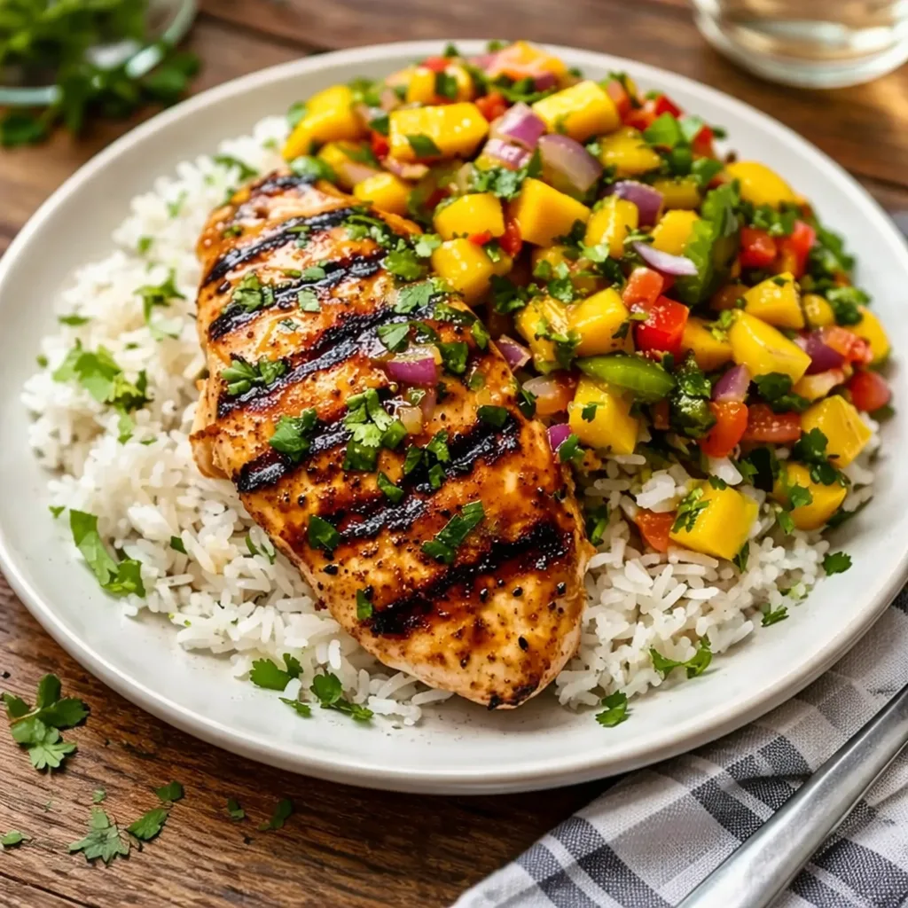 Easy Honey Lime Chicken with Mango Salsa