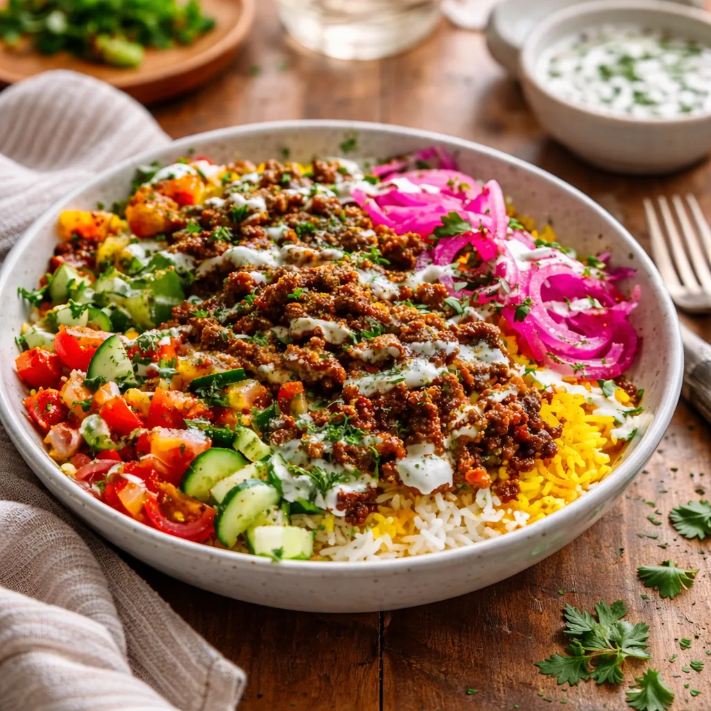 Ground Beef Shawarma Bowls