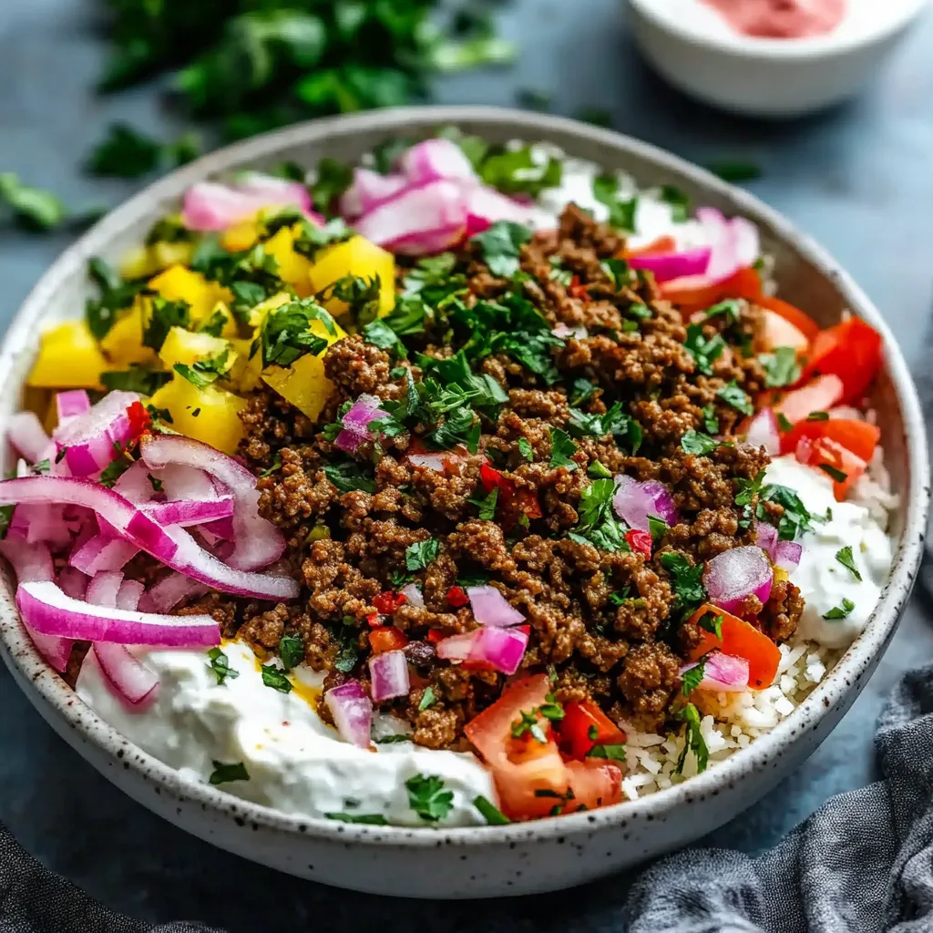 Ground Beef Shawarma Bowls