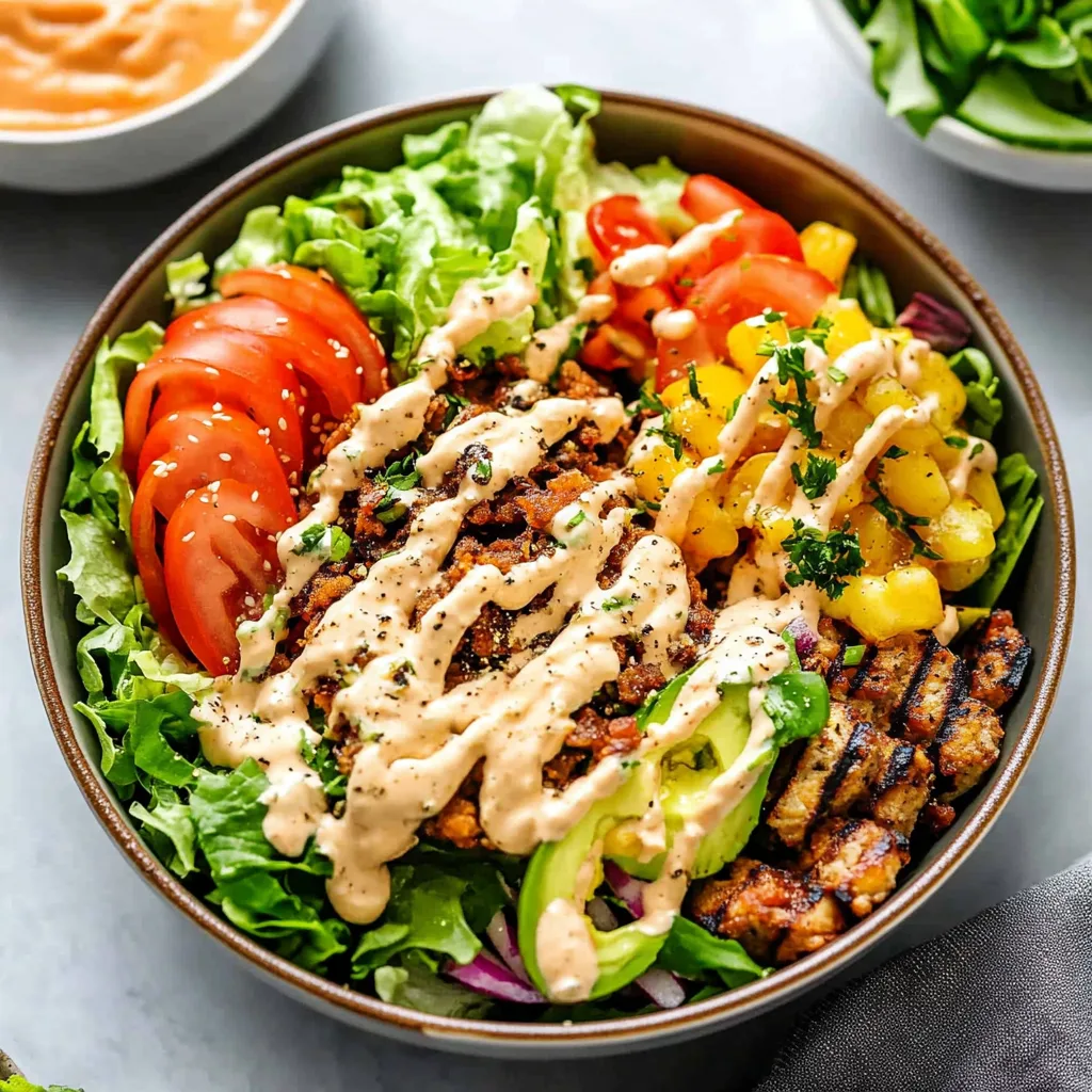 Best Healthy Burger Bowl with Special Sauce