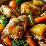 Slow Cooker Honey Garlic Chicken And Veggies