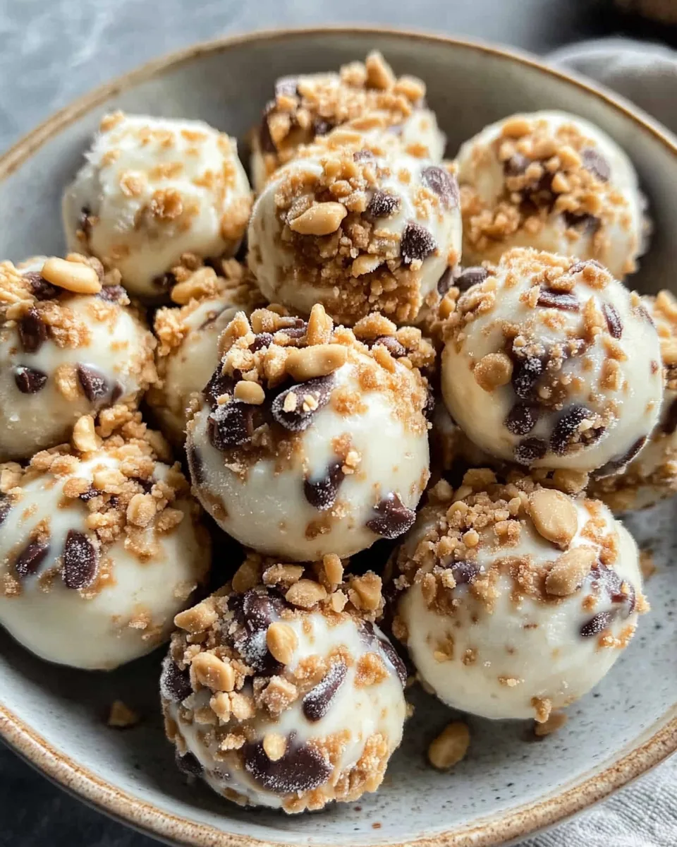 High Protein Frozen Peanut Butter Greek Yogurt Bites for a Healthy Treat
