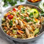 Easy Thai Chicken Salad with Peanut Dressing