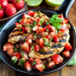 Cilantro Lime Grilled Chicken with Strawberry Salsa