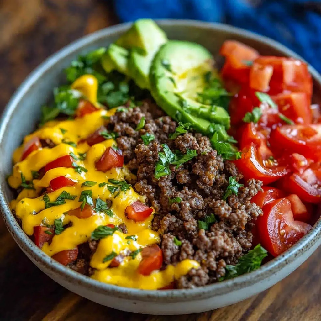 The Ultimate High-Protein Cheeseburger Bowls Recipe – Low-Carb Meal Prep Magic