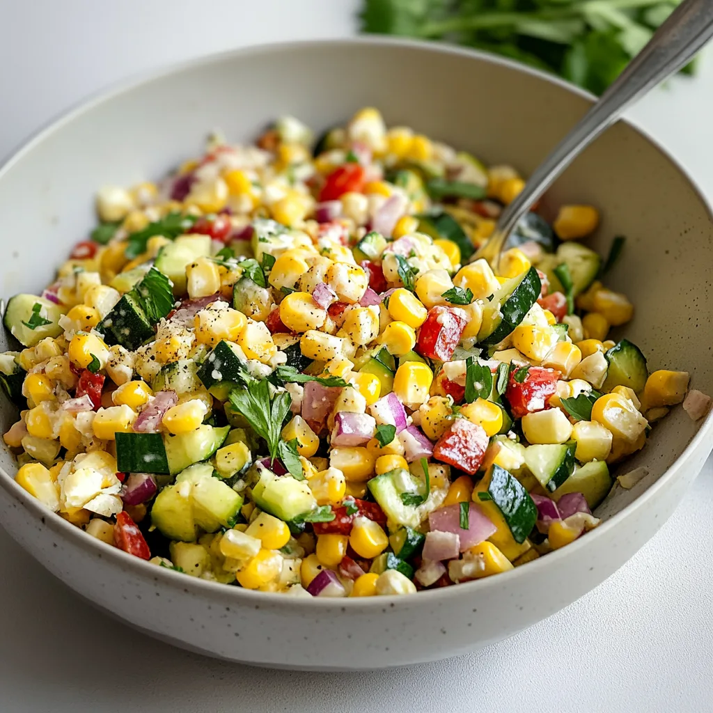 Zucchini Corn Salad with Cilantro and Feta – Vibrant Mexican-Inspired Dish
