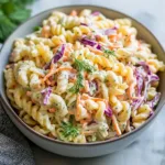 Irresistible Pasta Salad with Coleslaw Dressing