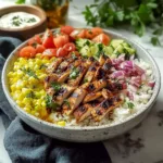 High Protein Mediterranean Chicken Rice Bowls