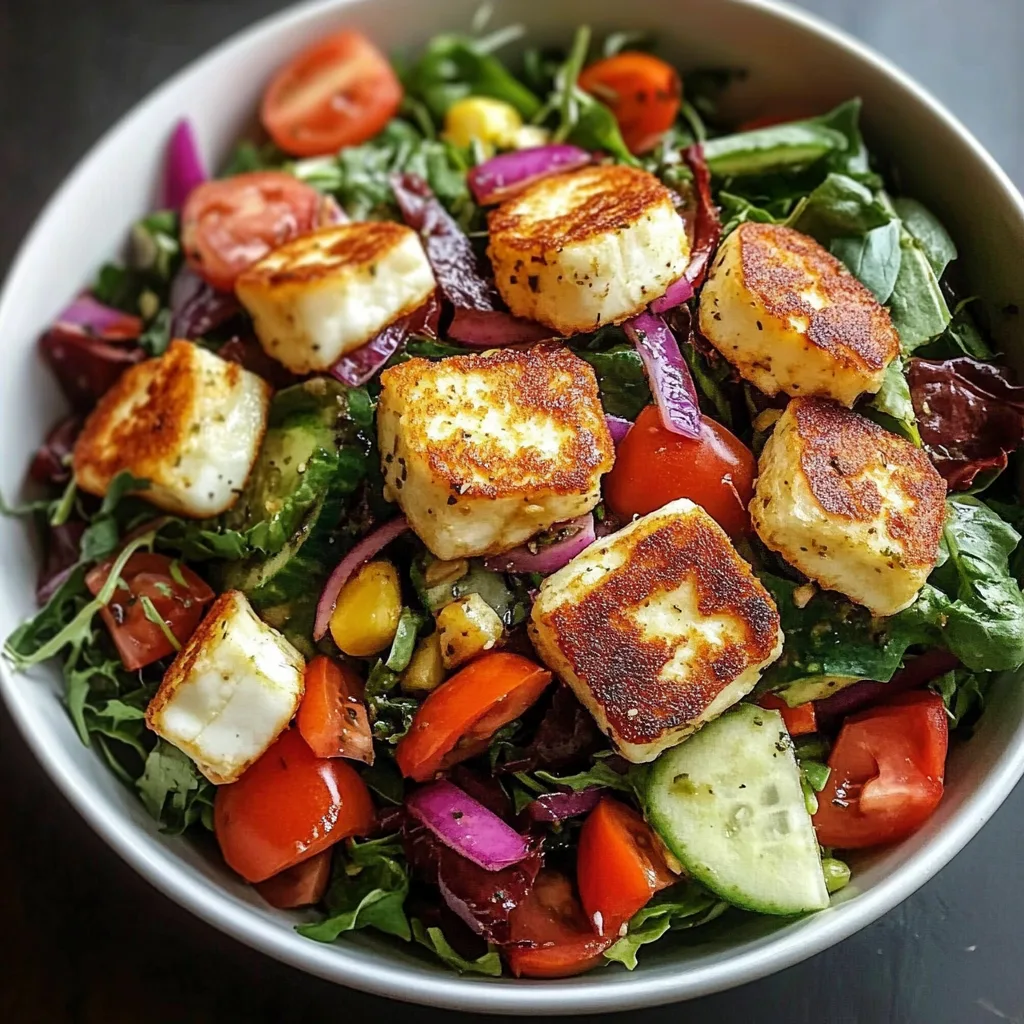 Crispy Mediterranean Halloumi Salad Recipe