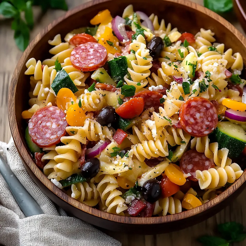 Best Italian Pasta Salad with Salami