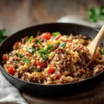 Comforting Classic Ground Beef and Rice Skillet – A Family-Favorite One-Dish Wonder