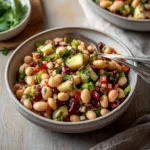 Healthy High Protein Three Bean Salad – Quick and Nutritious Mediterranean-Style Recipe with Beans, Herbs & Crisp Veggies