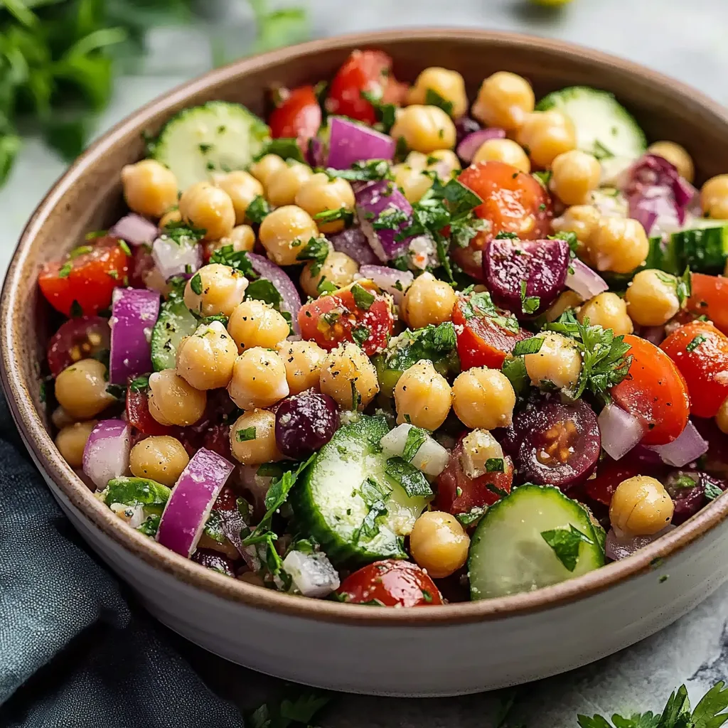 Classic Mediterranean Chickpea Salad: A Fresh, Flavorful Light Dish