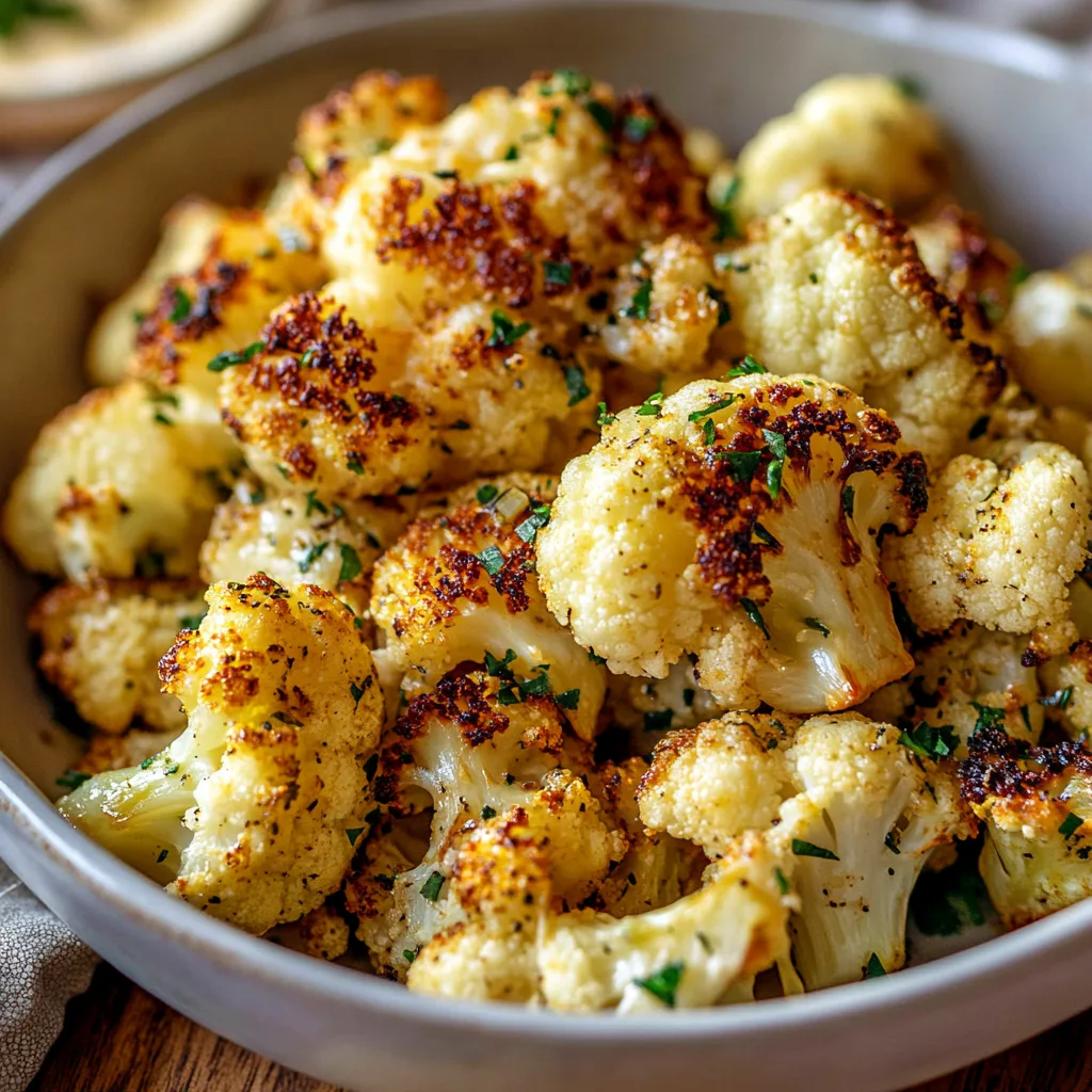 Garlic Parmesan Roasted Cauliflower