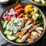 Greek Chicken Gyros Bowls with Tzatziki Sauce