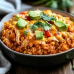 Easy Chicken Enchilada Rice Casserole