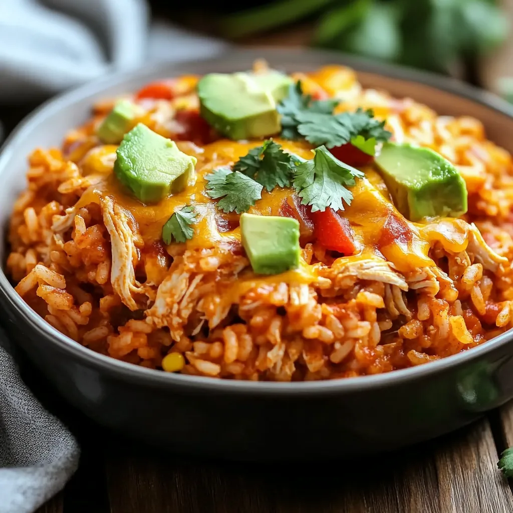 Easy Chicken Enchilada Rice Casserole