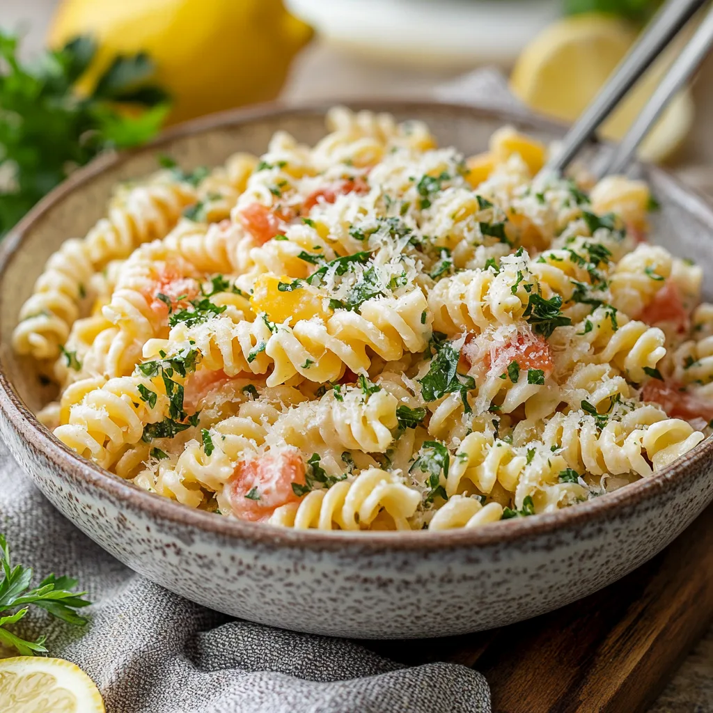 Creamy Lemon Parmesan Pasta Salad