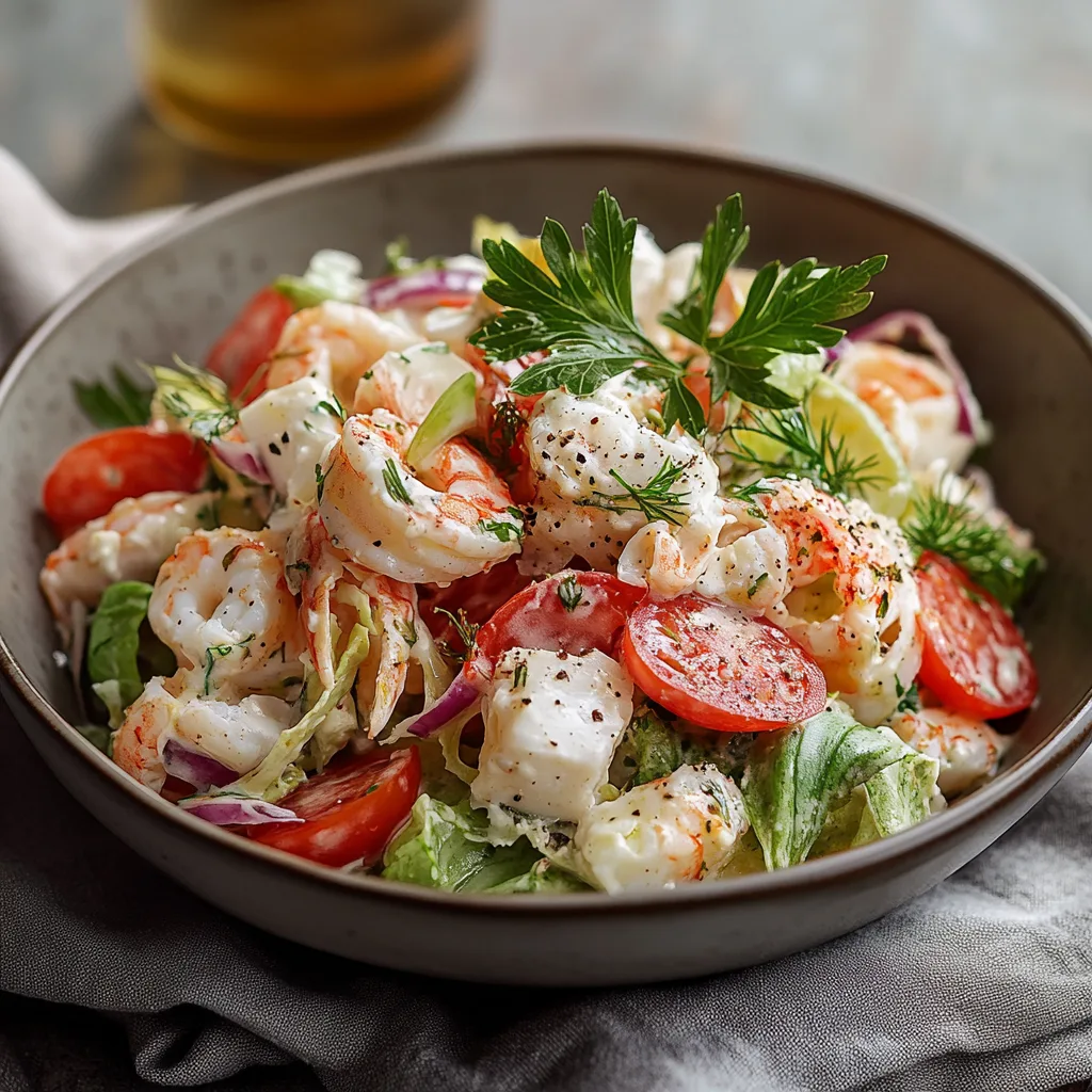 Creamy and Versatile Seafood Salad Recipe – Simple Coastal Flavors in Every Bite