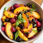 Summer Peach Fruit Salad with Honey and Basil